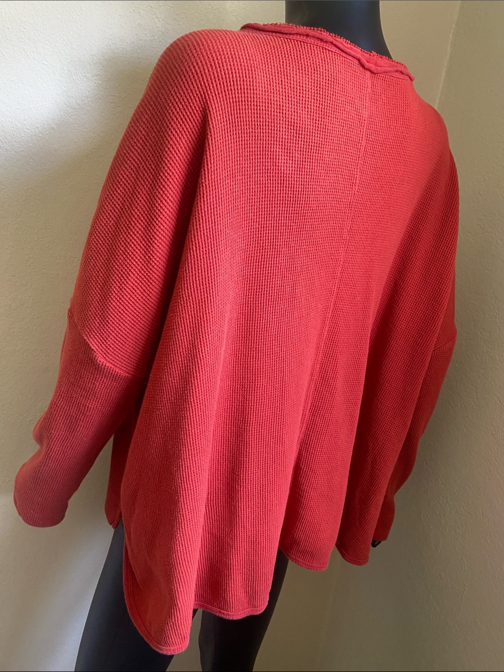 Anthropologie Red Waffle Knit Sweater - Picture 6 of 10